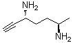 (2R,5R)-6-庚炔-2,5-二胺分子结构 (CAS 88192-22-7)