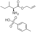 L-异亮氨酸烯丙酯对甲基苯磺酸盐分子结构 (CAS 88224-05-9)
