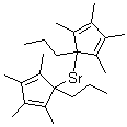 二(2,3,4,5-四甲基-1-丙基-2,4-环戊二烯-1-基)锶分子结构 (CAS 882296-98-2)