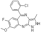 5-(2-Chlorophenyl)-7-fluoro-1,2-dihydro-8-methoxy-3-methylpyrazolo[3,4-b][1,4]benzodiazepine molecular structure (CAS 882531-87-5)