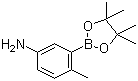 5-Amino-2-methylphenylboronic acid pinacol ester molecular structure (CAS 882670-69-1)