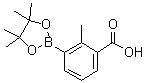 2-甲基-3-(4,4,5,5-四甲基-1,3,2-二氧硼杂环戊烷-2-基)苯甲酸分子结构 (CAS 882678-82-2)