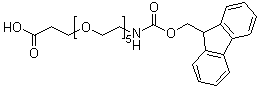 5,8,11,14,17-五氧杂-2-氮杂二十碳二酸 1-(9H-芴-9-基甲基)酯分子结构 (CAS 882847-32-7)