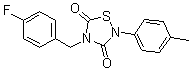 4-[(4-Fluorophenyl)methyl]-2-(4-methylphenyl)-1,2,4-thiadiazolidine-3,5-dione molecular structure (CAS 883050-24-6)