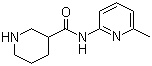 结构式 CAS# 883106-74-9, N-(6-甲基吡啶-2-基)哌啶-3-甲酰胺