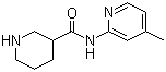 N-(4-甲基吡啶-2-基)哌啶-3-甲酰胺分子结构 (CAS 883106-76-1)