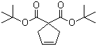 环戊-3-烯-1,1-二甲酸二叔丁酯分子结构 (CAS 88326-57-2)