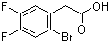 结构式 CAS# 883502-07-6, 2-溴-4,5-二氟苯乙酸
