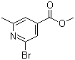 2-溴-6-甲基异烟酸甲酯分子结构 (CAS 884494-71-7)