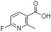 2-甲基-6-氟烟酸分子结构 (CAS 884494-97-7)