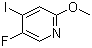 结构式 CAS# 884495-13-0, 5-氟-4-碘-2-甲氧基吡啶