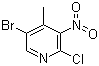 5-溴-2-氯-4-甲基-3-硝基吡啶分子结构 (CAS 884495-15-2)