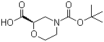 (2R)-2,4-吗啉二羧酸 4-叔丁酯分子结构 (CAS 884512-77-0)