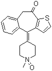 4,9-二氢-4-(1-甲基-4-哌啶基亚基)-10H-苯并[4,5]环庚三烯并[1,2-b]噻吩-10-酮 N-氧化物分子结构 (CAS 88456-70-6)