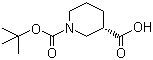 N-Boc-(S)-3-甲酸哌啶分子结构 (CAS 88495-54-9)