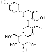 (2S)-7-(beta-D-吡喃葡萄糖基氧基)-2,3-二氢-5-羟基-2-(4-羟基苯基)-6,8-二甲基-4H-1-苯并吡喃-4-酮分子结构 (CAS 885044-12-2)
