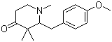 2-[(4-甲氧基苯基)甲基]-1,3,3-三甲基-4-哌啶酮分子结构 (CAS 88532-25-6)