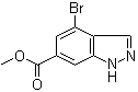 structure of CAS# 885518-47-8, 4-Bromo-1H-indazole-6-carboxylic acid methyl ester