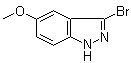 3-溴-5-甲氧基-1H-吲唑分子结构 (CAS 885519-30-2)