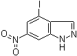 4-碘-6-硝基-1H-吲唑分子结构 (CAS 885519-85-7)