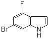 6-溴-4-氟-1H-吲哚分子结构 (CAS 885520-59-2)