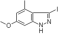 3-碘-6-甲氧基-4-甲基-1H-吲唑分子结构 (CAS 885521-45-9)