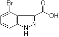 4-溴-1H-吲唑-3-甲酸分子结构 (CAS 885521-80-2)