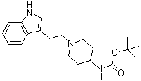 [1-[2-(1H-吲哚-3-基)乙基]-4-哌啶基]氨基甲酸叔丁酯分子结构 (CAS 886362-25-0)