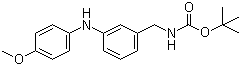 N-Boc-3-(4-甲氧基苯胺基)苯甲胺分子结构 (CAS 886362-41-0)