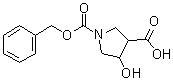 4-羟基-1,3-吡咯烷二甲酸 1-苄酯分子结构 (CAS 886362-64-7)