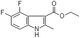 4,5-二氟-2-甲基吲哚-3-甲酸乙酯分子结构 (CAS 886362-67-0)