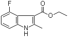 4-氟-2-甲基吲哚-3-甲酸乙酯分子结构 (CAS 886362-68-1)