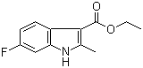 6-氟-2-甲基-1H-吲哚-3-羧酸乙酯分子结构 (CAS 886362-69-2)