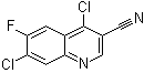 4,7-二氯-6-氟-3-喹啉甲腈分子结构 (CAS 886362-74-9)