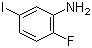 2-氟-5-碘苯胺分子结构 (CAS 886362-82-9)