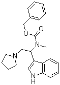 [1-(1H-吲哚-3-基)-2-(1-吡咯烷基)乙基]甲基氨基甲酸苄酯分子结构 (CAS 886363-10-6)