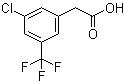 3-氯-5-(三氟甲基)苯乙酸分子结构 (CAS 886496-99-7)