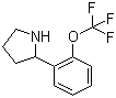 structure of CAS# 886503-02-2, 2-[2-(Trifluoromethoxy)phenyl]pyrrolidine