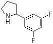 2-(3,5-Difluorophenyl)pyrrolidine molecular structure (CAS 886503-11-3)