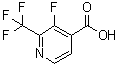 3-Fluoro-2-(trifluoromethyl)-4-pyridinecarboxylic acid molecular structure (CAS 886510-09-4)