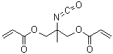 1,1-双(丙烯酰氧基甲基)乙基异氰酸酯分子结构 (CAS 886577-76-0)