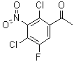 1-(2,4-二氯-5-氟-3-硝基苯基)乙酮分子结构 (CAS 887267-36-9)