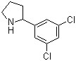 2-(3,5-二氯苯基)吡咯烷分子结构 (CAS 887344-13-0)