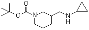 3-[(环丙基氨基)甲基]-1-哌啶甲酸叔丁酯分子结构 (CAS 887586-29-0)