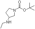 3-(乙基氨基)-1-吡咯烷甲酸叔丁酯分子结构 (CAS 887587-15-7)