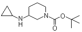 3-(环丙基氨基)哌啶-1-甲酸叔丁酯分子结构 (CAS 887588-04-7)