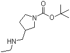 3-[(乙基氨基)甲基]-1-吡咯烷甲酸叔丁酯分子结构 (CAS 887591-54-0)