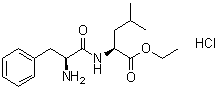 N-L-苯丙氨酰-L-亮氨酸乙酯单盐酸盐分子结构 (CAS 88767-10-6)
