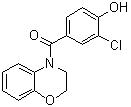 4-(3-氯-4-羟基苯甲酰基)-3,4-二氢-2H-1,4-苯并恶嗪分子结构 (CAS 888730-46-9)