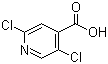 2,5-二氯异烟酸分子结构 (CAS 88912-26-9)